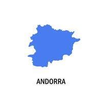 Andorra map. Blue color. Map isolated on white background. vector illustration.