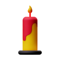 candle 3d rendering icon illustration png