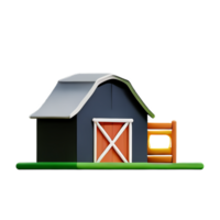 ferme 3d le rendu icône illustration png