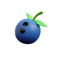 blueberry 3d rendering icon illustration png