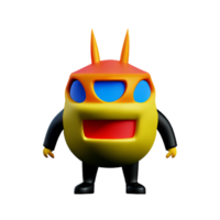 monster 3d rendering icon illustration png