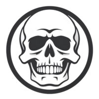 skull vintage ghost halloween ai generative png