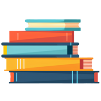 books isolate ai generative png