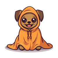 cane Halloween strega cappello ai generativo png