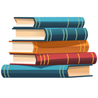 books isolate ai generative png