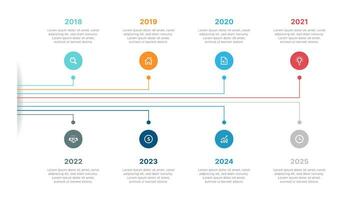 Yearly Timeline Business Infographic Template Design vector