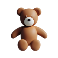 osito de peluche oso 3d representación icono ilustración png