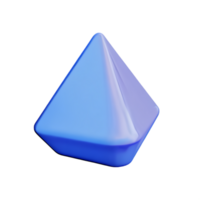 cristal 3d representación icono ilustración png