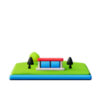 park 3d rendering icon illustration png