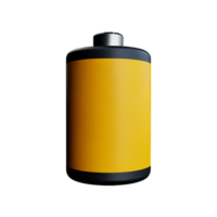batteri 3d tolkning ikon illustration png