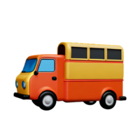 van 3d rendering icon illustration png