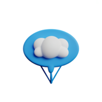 thought bubble 3d rendering icon illustration png