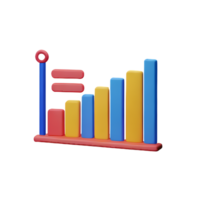 Diagramm 3d Rendern Symbol Illustration png