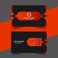 vector abstract black and red office visiting card template design