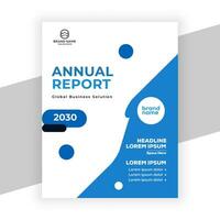 creative corporate annual report template design for data presentation vector