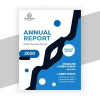 creative corporate annual report template design for data presentation vector