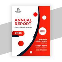 creative corporate annual report template design for data presentation vector