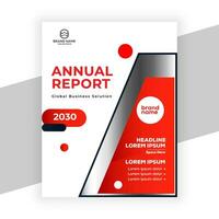 creative corporate annual report template design for data presentation vector