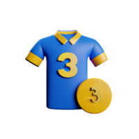 jersey 3d rendering icon illustration png