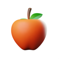 peach 3d rendering icon illustration png