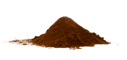 pile of ground coffee isolated png