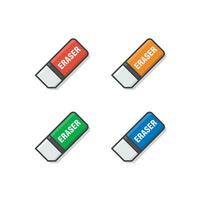 Eraser Vector Icon Illustration. School And Office Icon