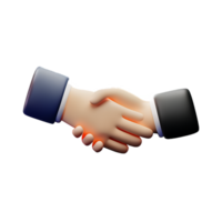 handshake 3d rendering icon illustration png