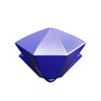 kristall 3d tolkning ikon illustration png