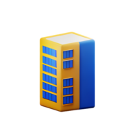 hotel 3d rendering icon illustration png
