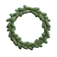 wreath 3d rendering icon illustration png