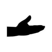 Hand symbol icon vector. Hand illustration sign. Symbol shown by the hand sign. vector