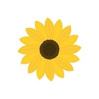 Sunflower icon in flat style. Flora vector illustration on isolated background. Sunflower sign business concept.