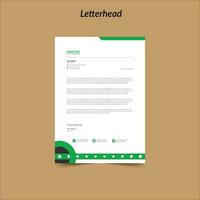 Green Modern Letterhead Pad Template Design vector