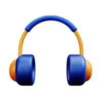 auriculares 3d representación icono ilustración png