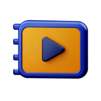 film 3d rendering icon illustration png