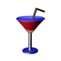 cocktail 3d tolkning ikon illustration png