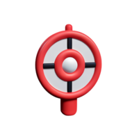 target 3d rendering icon illustration png