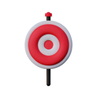 target 3d rendering icon illustration png