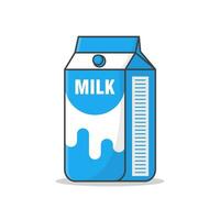 Milk Carton Boxes Vector Icon Illustration. Paper Box Design For Drink Milk Product