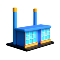 fabriek 3d renderen icoon illustratie png