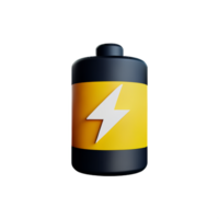 batterie 3d le rendu icône illustration png