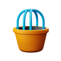 basket 3d rendering icon illustration png