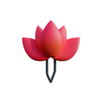 lotus 3d rendering icon illustration png