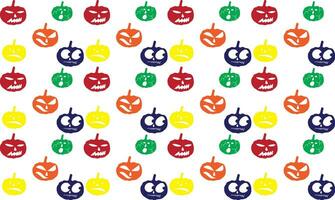 A Halloween pumpkin Jack O Lantern pattern seamless tiling background design illustration vector