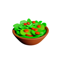 sallad 3d tolkning ikon illustration png