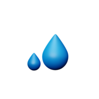 water drop 3d rendering icon illustration png