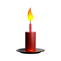 candle 3d rendering icon illustration png