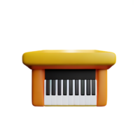 piano 3d tolkning ikon illustration png