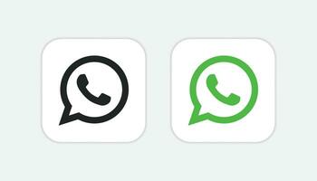 Whatsapp icon. Whatsapp logo vector on white background.