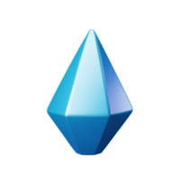 crystal 3d rendering icon illustration png